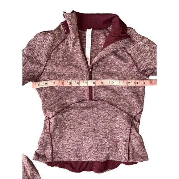 Lululemon Always Alert 1/2 Zip in Heathered Garnet - Picture 12 of 14
